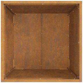 vidaXL Τετράγωνο Τζάκι 50x50x30 εκ. Σαθρού Χάλυβα