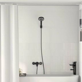 vidaXL Σετ Κεφαλής Ντους Μαύρο G 1 / 2 ίντσες