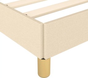 vidaXL Πλαίσιο κρεβατιού χωρίς στρώμα Κρέμα 80x200 cm Ύφασμα