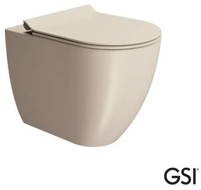 GSI Pura Swirl Λεκάνη πισω/κατωστόμια 55εκ με κάλυμμα βακελίτη Super Slim Soft Close Αποσπώμενο Creta