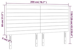 Κεφαλάρια Κρεβατιού 4 τεμ. Σκ. Γκρι 100x5x78/88 εκ. Υφασμάτινο - Γκρι