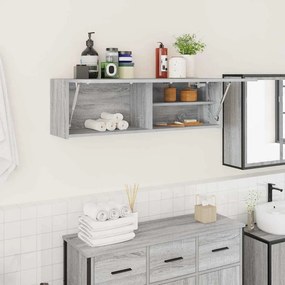 vidaXL Ντουλάπι τοίχου μπάνιου Γκρι Sonoma 100x25x30 cm