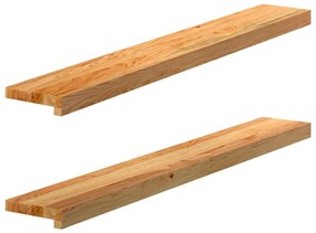 vidaXL Περβάζια παραθύρων 2 τεμ. Αν. Καφέ 110x15x2εκ. Μασίφ Ξύλο Δρυός