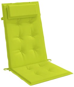 vidaXL Μαξιλάρια Καρέκλας με Πλάτη 2 τεμ. Φωτ. Πράσινο Ύφασμα Oxford