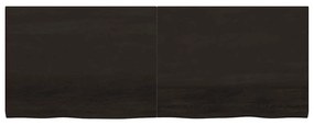 vidaXL Επιφάνεια Τραπεζιού Σκούρο Καφέ 160x60x(2-4)εκ Επεξ. Μασίφ Δρυς