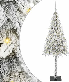 vidaXL Χριστουγεννιάτικο Δέντρο με 300 LED Λευκό 180 cm ΠΕ και Ατσάλι