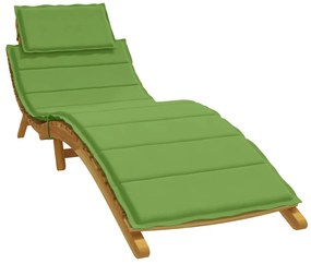 vidaXL Μαξιλάρι Ξαπλώστρας Πράσινο 186x58x4 εκ. Ύφασμα