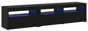 vidaXL Έπιπλα τηλεόρασης 2 pcs Μαύρη δρυς 180 x 35 x 40 εκ