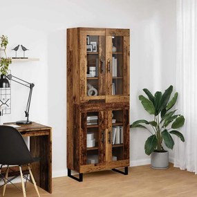 vidaXL Highboard 2 pcs Παλιό Ξύλο 69,5 x 34 x 180 εκ.