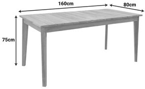 Τραπέζι Ory pakoworld teak ξύλο σε φυσική απόχρωση 160x80x75εκ
