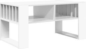 vidaXL Τραπεζάκι σαλονιού Λευκό 92 x 49,5 x 45 εκ. Επεξεργασμένο ξύλο