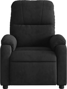 vidaXL Πολυθρόνα Ανακλινόμενη Μαύρη από Ύφασμα Μικροϊνών