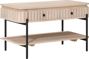 vidaXL Χειροποίητο Τραπέζι Καφέ Λευκό 85 x 45 x 50 εκ