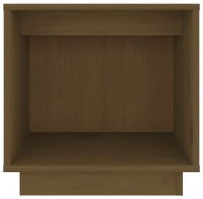 vidaXL Κομοδίνο Καφέ Μελί 40 x 30 x 40 εκ. από Μασίφ Ξύλο Πεύκου