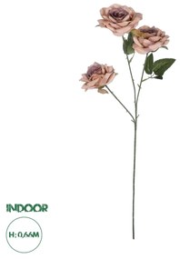 GloboStar® Artificial Garden OLD PINK CLIMBING ROSE BRANCH 21190 Τεχνητό Διακοσμητικό Κλαδί Τριαντάφυλλο Ξεθωριασμένο Ροζ Y66cm