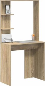 vidaXL Γραφείο Δρύς Sonoma Επεξεργασμένο Ξύλο 78,5 x 37 x 154,5 εκ