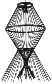 Φωτιστικό Οροφής Yoshi Boho 01929 Φ35x60cm 1xE27 Black GloboStar