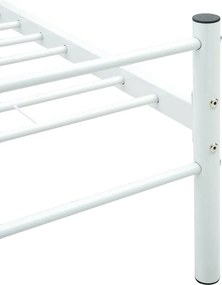 vidaXL Πλαίσιο Κρεβατιού Λευκό 140 x 200 εκ. Μεταλλικό