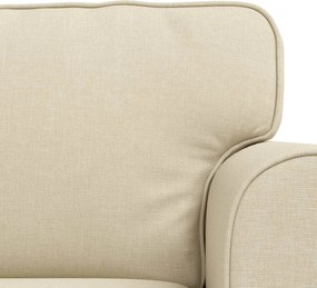 vidaXL Καναπές 120cm 2 pcs Κρεμ Μέταλλο