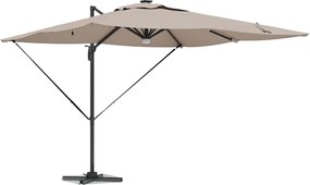 vidaXL Ρώμη Ομπρέλα Taupe 286 x 284 x 270 εκ Αλουμίνιο και Πολυεστέρας
