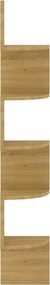 vidaXL Γωνιακή Ραφιέρα Τοίχου Sonoma Δρύς 19x19x123εκ. από Επεξ. Ξύλο