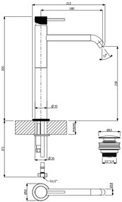 Μπαταρία νιπτήρος Vicario Industrial Up-Inox