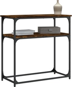 vidaXL Τραπέζι Κονσόλα Καπνιστή Δρυς 75x35,5x75 εκ. Επεξεργ. Ξύλο