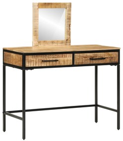 vidaXL Τραπέζι Μακιγιάζ 100x40x75/120 εκ. Στερεό Ξύλο Ρουστίκ Μάνγκο