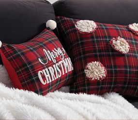 Χριστουγεννιάτικo Διακοσμητικό Μαξιλάρι Red Check 45x45 - Nef Nef
