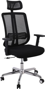 BF9500 Πολυθρόνα Γραφείου Διευθυντή Mesh Μαύρο, Μπράτσα up-down   1τμχ