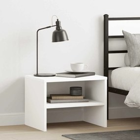 vidaXL Κομοδίνο Λευκό 40 x 30 x 30 εκ. από Επεξ. Ξύλο