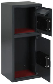 vidaXL Ψηφιακός Σαφής Σκούρο Γκρι 35x31x80 εκ Ατσάλι