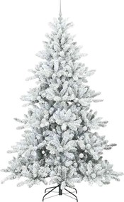 vidaXL Τεχνητό Χριστουγεννιάτικο Δέντρο με Άξονα με βάση Λευκό 240 cm