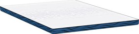 vidaXL Στρώμα επικάλυψης Λευκό 140 x 190 cm Ζακάρ ύφασμα