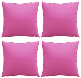 vidaXL Μαξιλάρια Ρίψης 4 pcs Ροζ 60 x 60 cm ύφασμα