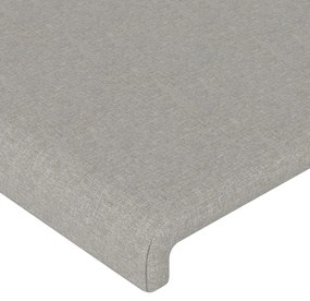 vidaXL Κεφαλάρι Ανοιχτό Γκρι 80x5x118/128 εκ. Ύφασμα