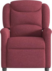 vidaXL Πολυθρόνα Μασάζ Ανακλινόμενη Μπορντό Υφασμάτινη