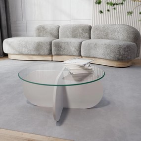 Τραπεζάκι Σαλονιού Λευκό CLESAMO 75x75x35