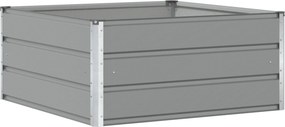 vidaXL Γλάστρα Ανοιχτό γκρι 100 x 100 x 45 cm Ατσάλι
