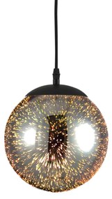 Φωτιστικό Οροφής Avantgarde AD804320 Black Metal, Glass