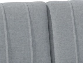 vidaXL Ταπετσαρισμένο κεφαλάρι Ανοιχτό γκρι 135 cm