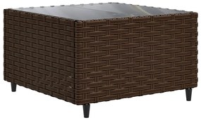 vidaXL Σαλόνι Κήπου Σετ 7 Τεμαχίων Καφέ Συνθετικό Ρατάν με Μαξιλάρια