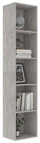 vidaXL Βιβλιοθήκη Γκρι του Σκυροδέματος 40x30x189 εκ. από Επεξ. Ξύλο