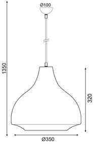 Φωτιστικό οροφής Tovel-Πετρόλ