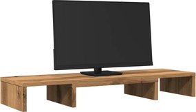 vidaXL Βάση Οθόνης Ρυθμιζ. Αρτισιανή Δρυς 80x24x10,5 εκ. Επεξεργ. Ξύλο