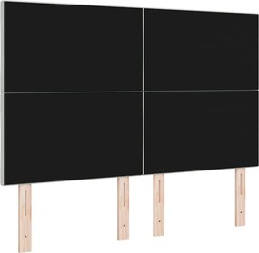vidaXL LED κεφαλάρι Ανοιχτό γκρι 144 cm Βελούδο
