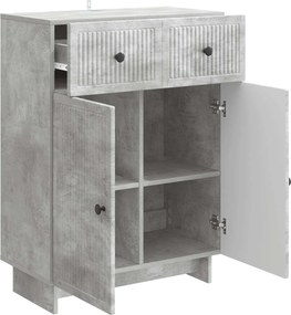 vidaXL Πλαϊνό γραφείο Γκρι Σκυροδέματος 66 x 34,5 x 90 εκ
