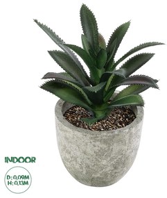 GloboStar® Artificial Garden SUCCULENT ALOE 21011 Διακοσμητικό Φυτό Παχύφυτο Αλόη Υ13cm