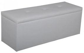 Σκαμπό με αποθηκευτικό χώρο, Praktik, Λευκό 100x33x39 εκ., Genomax Genom1210400059