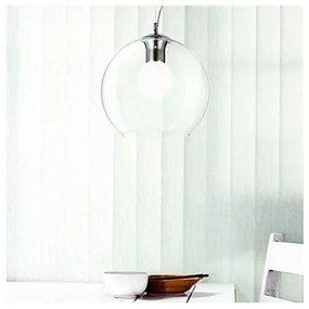 Φωτιστικό κρεμαστό NEMO SP1 γυαλί σφαίρα διάφανο Ideal Lux 052809 Διάφανο